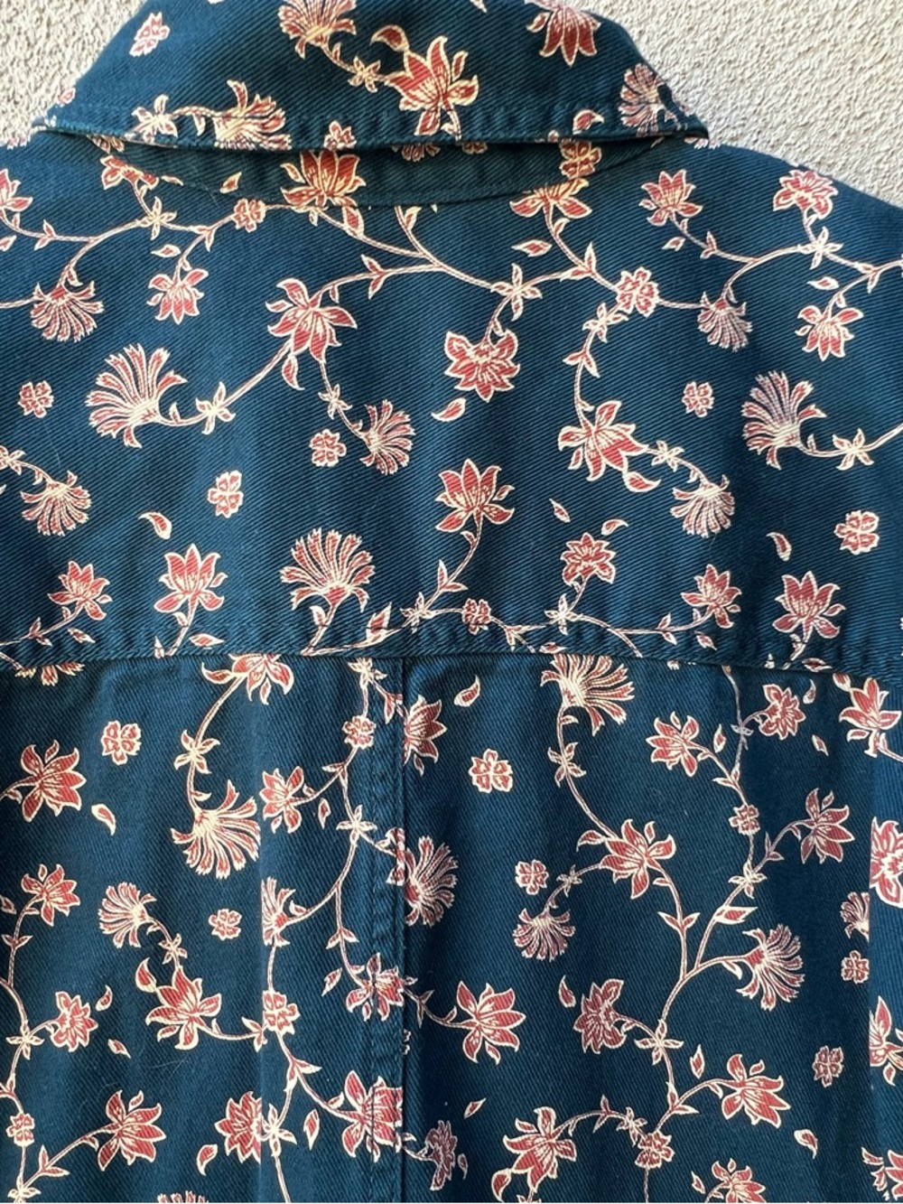 Floral Utility Jumpsuit in Deep Teal - Picture 10 of 11